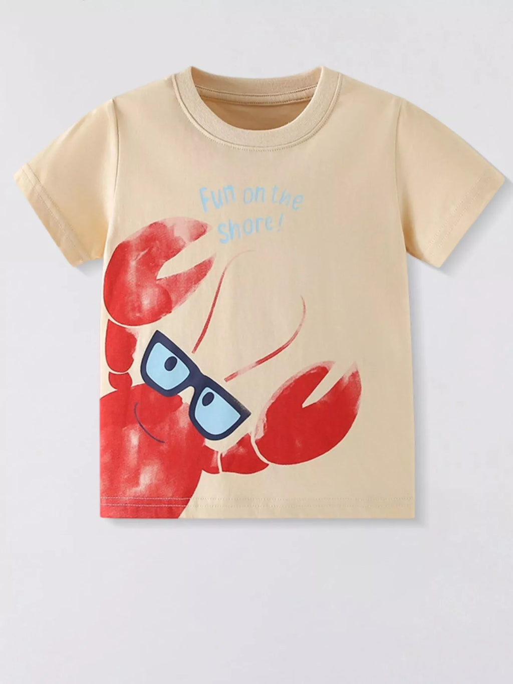 Children's Lobster Graphic Round Neck Tee