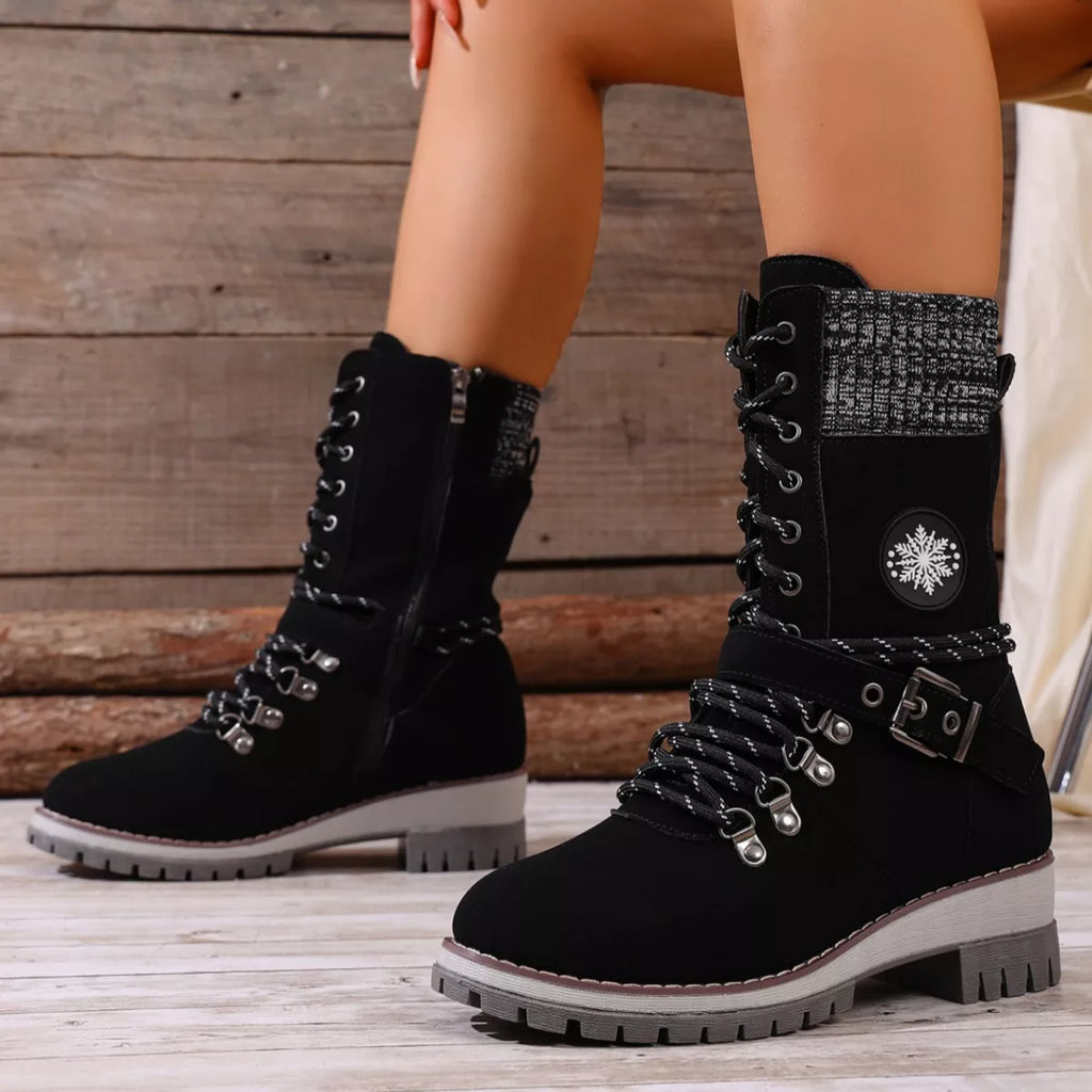 Lace-Up Ankle Combat Boots