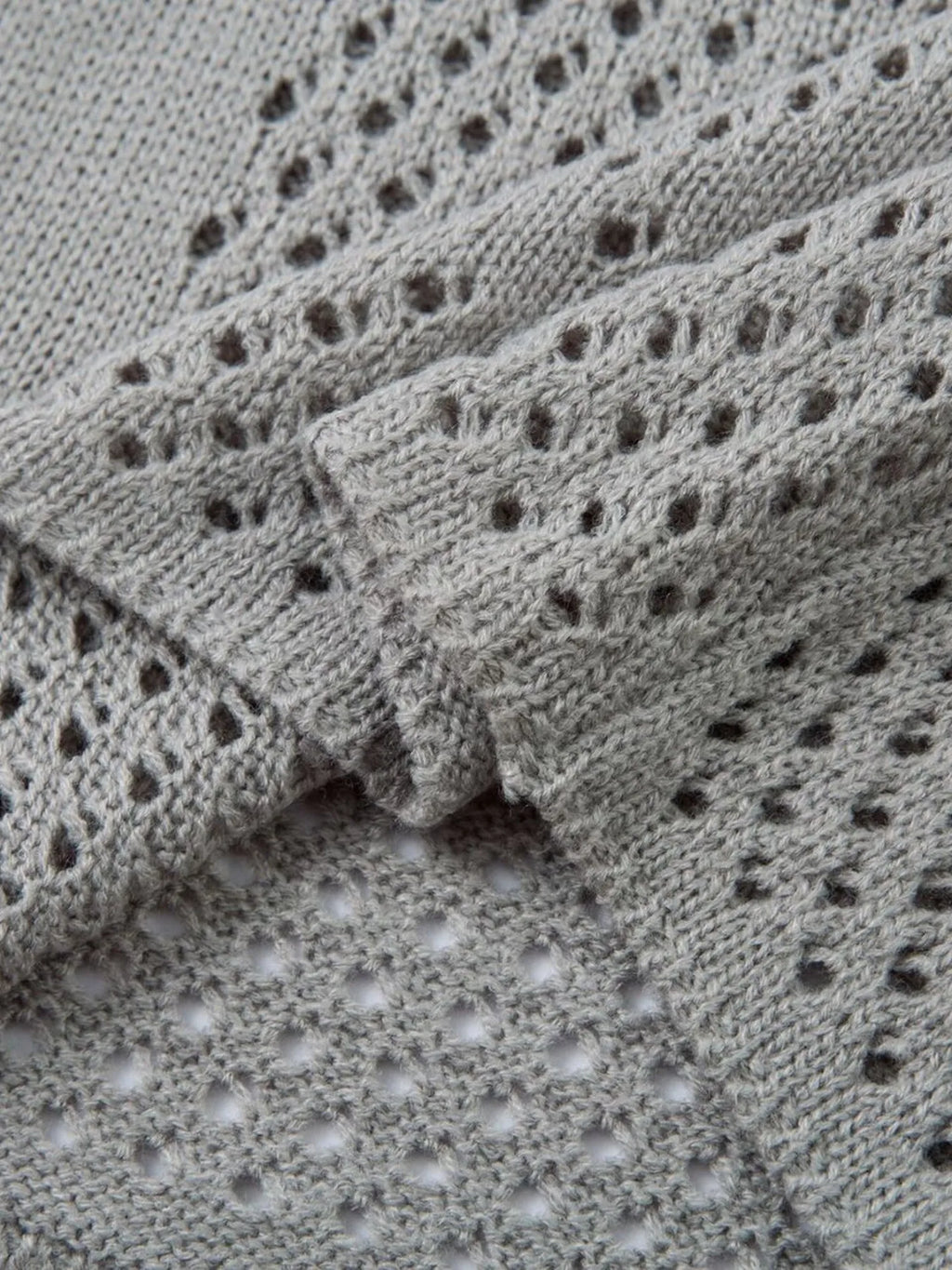 Men's Openwork Button Detail Knit Henley T-Shirt