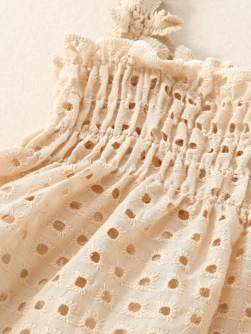 Children's Eyelet Smocked Tank Top and Ruffled Bloomers Set