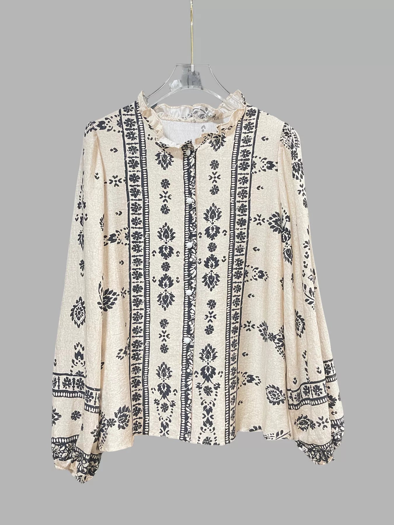 Vintage Print Long Sleeve Shirt