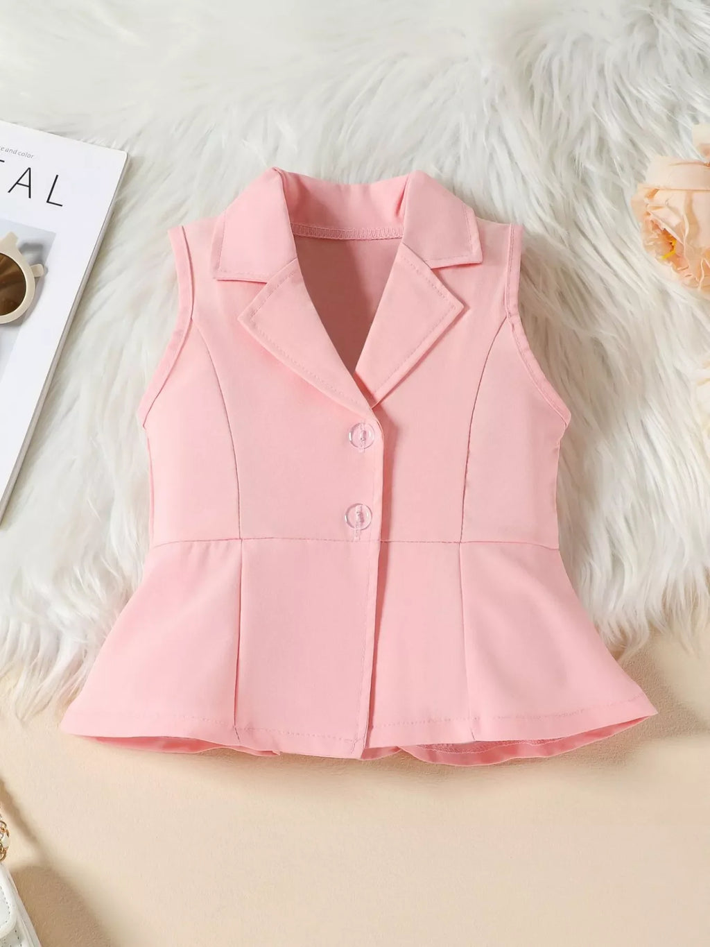 Sleeveless Blazer & Flare Pants Set