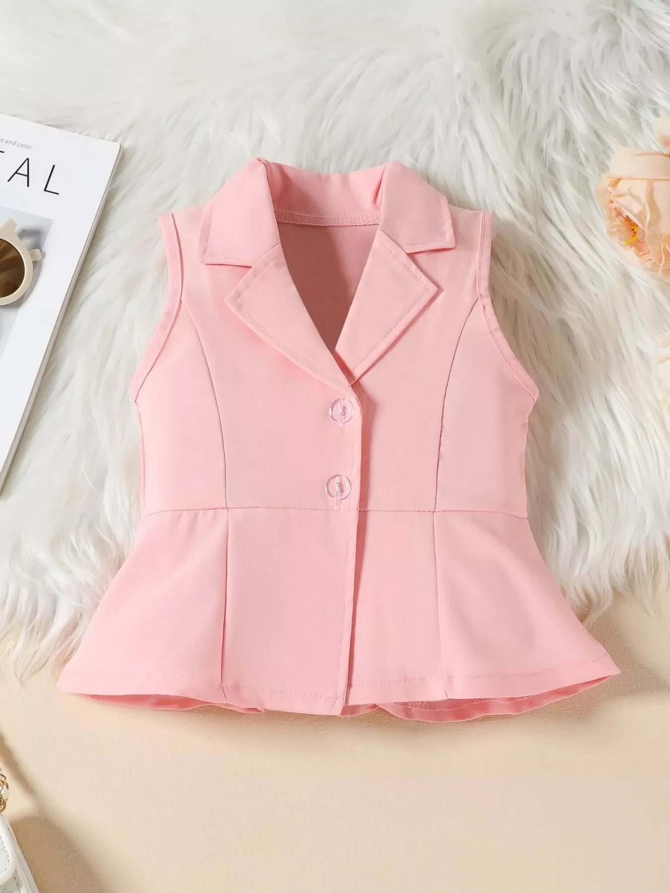 Sleeveless Blazer & Flare Pants Set