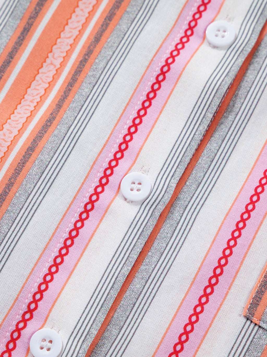 Striped Button-Down Short Sleeve Shirt