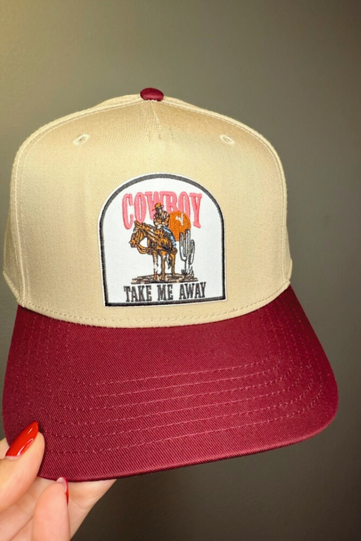 Structured Cap - Cowboy Take Me Away Embroidered Patch