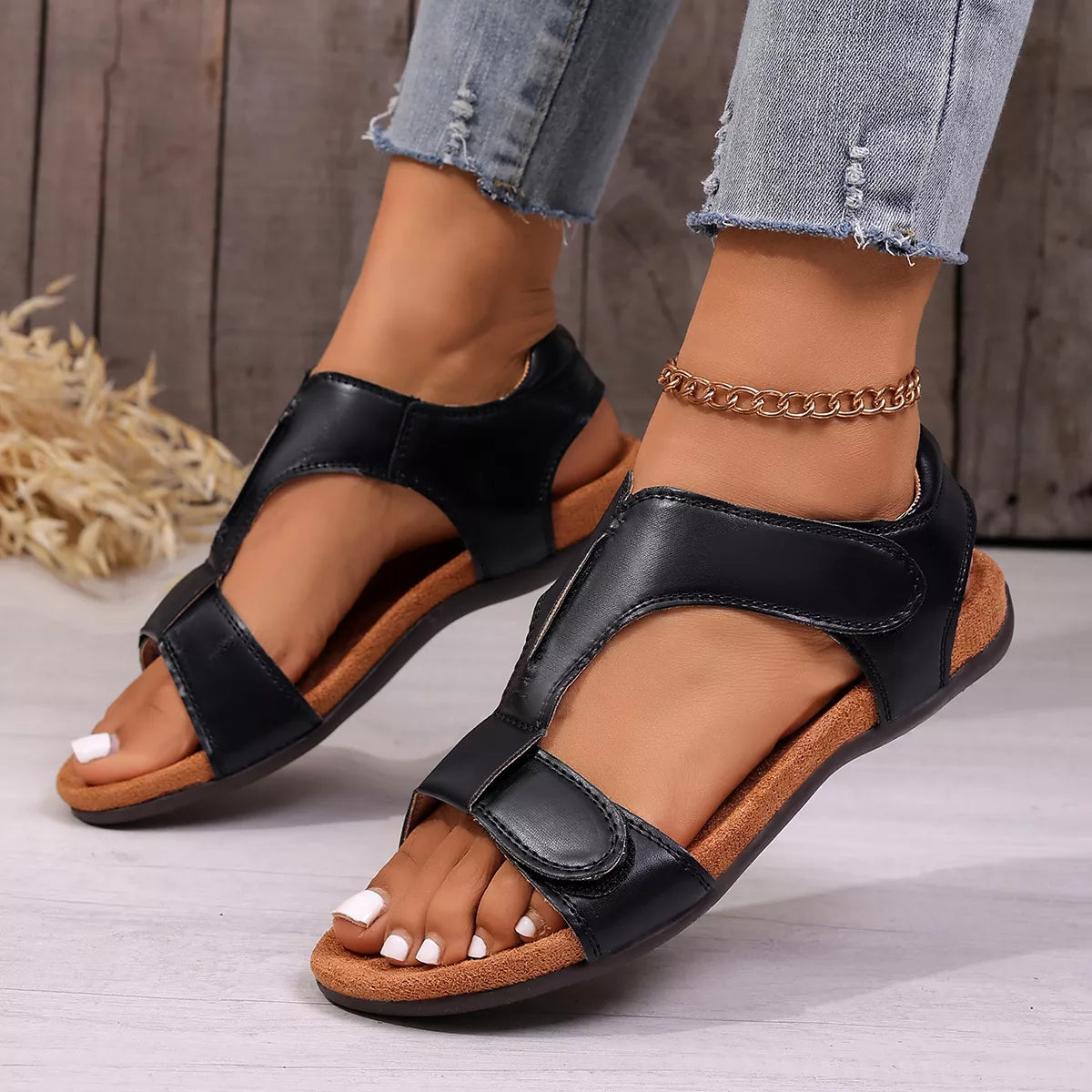 Open Toe Flats Sandals