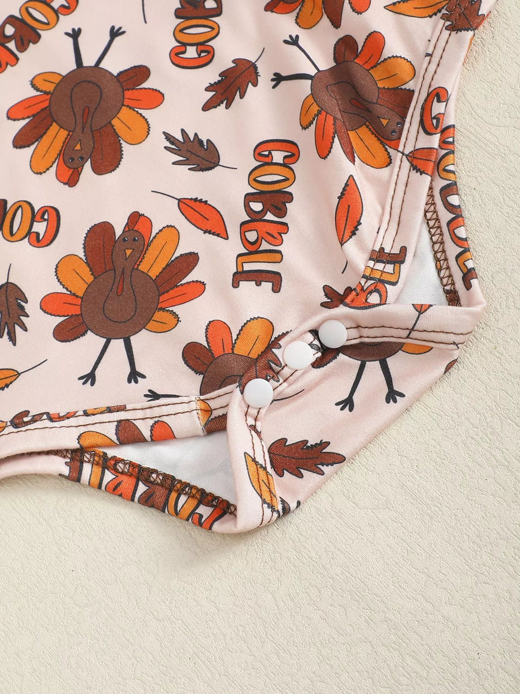 Children's Long Sleeve Bodysuit & Thanksgiving Turkey Dress Set with Headband