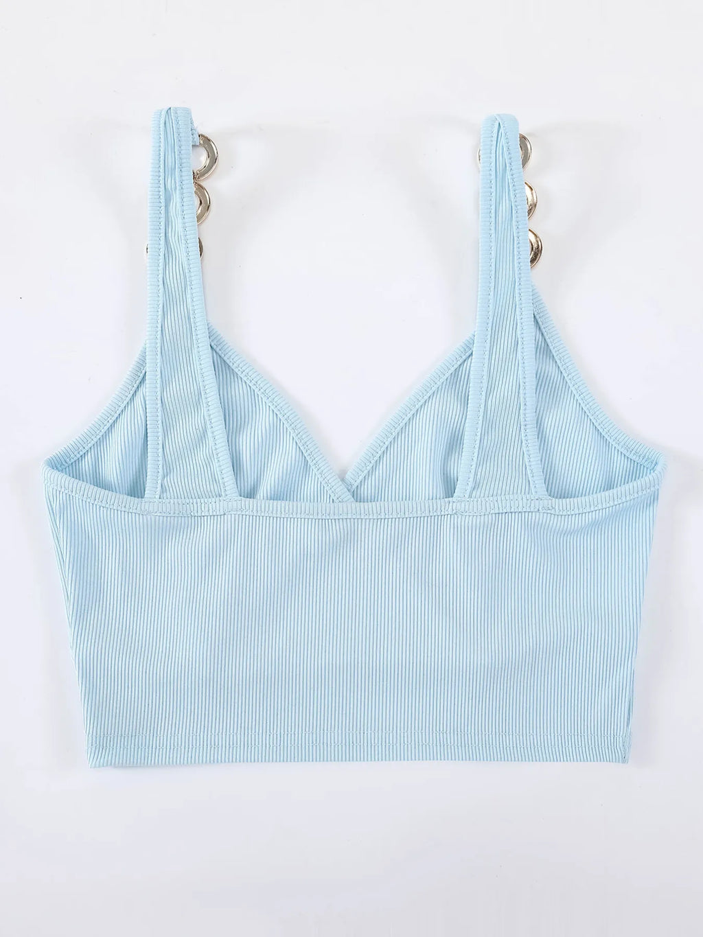 Chain Strap Ribbed Cami Top