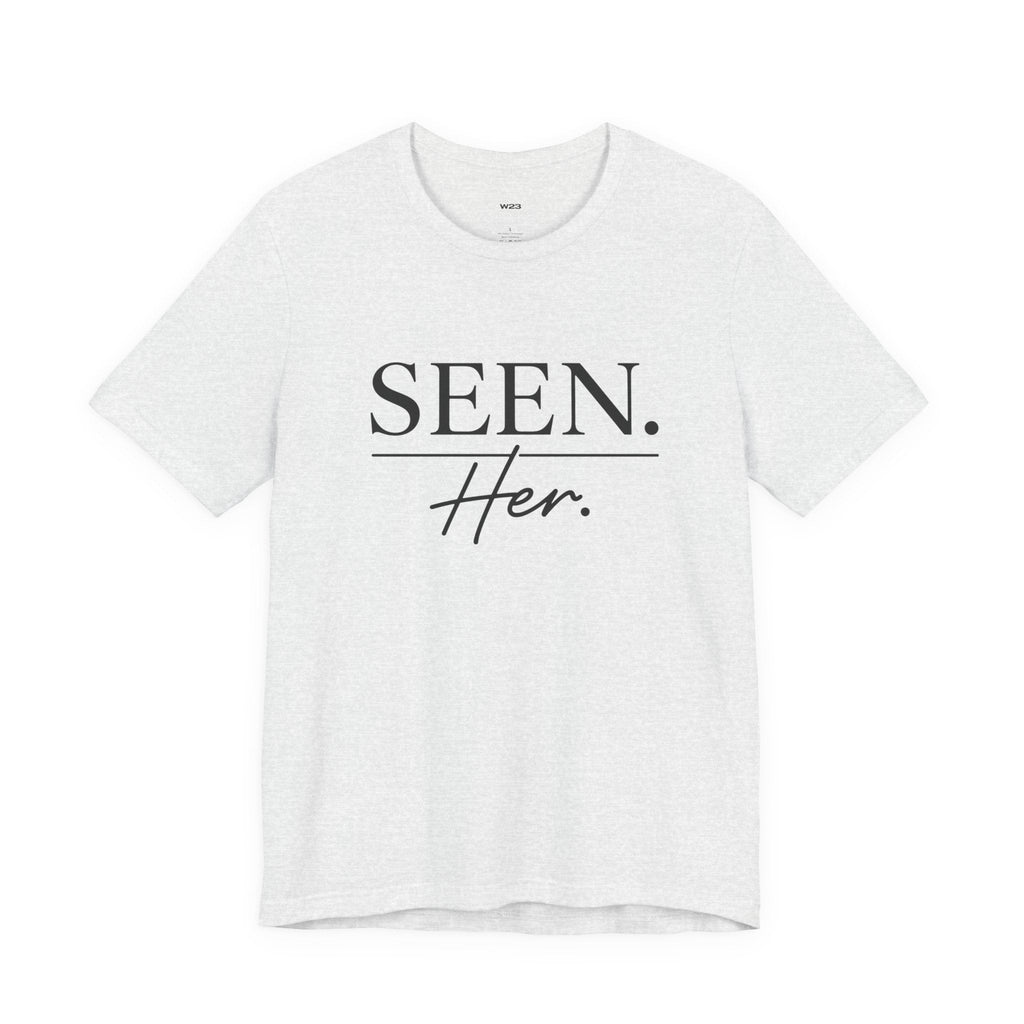 SEEN. Her. Short Sleeve Tee — Black Design