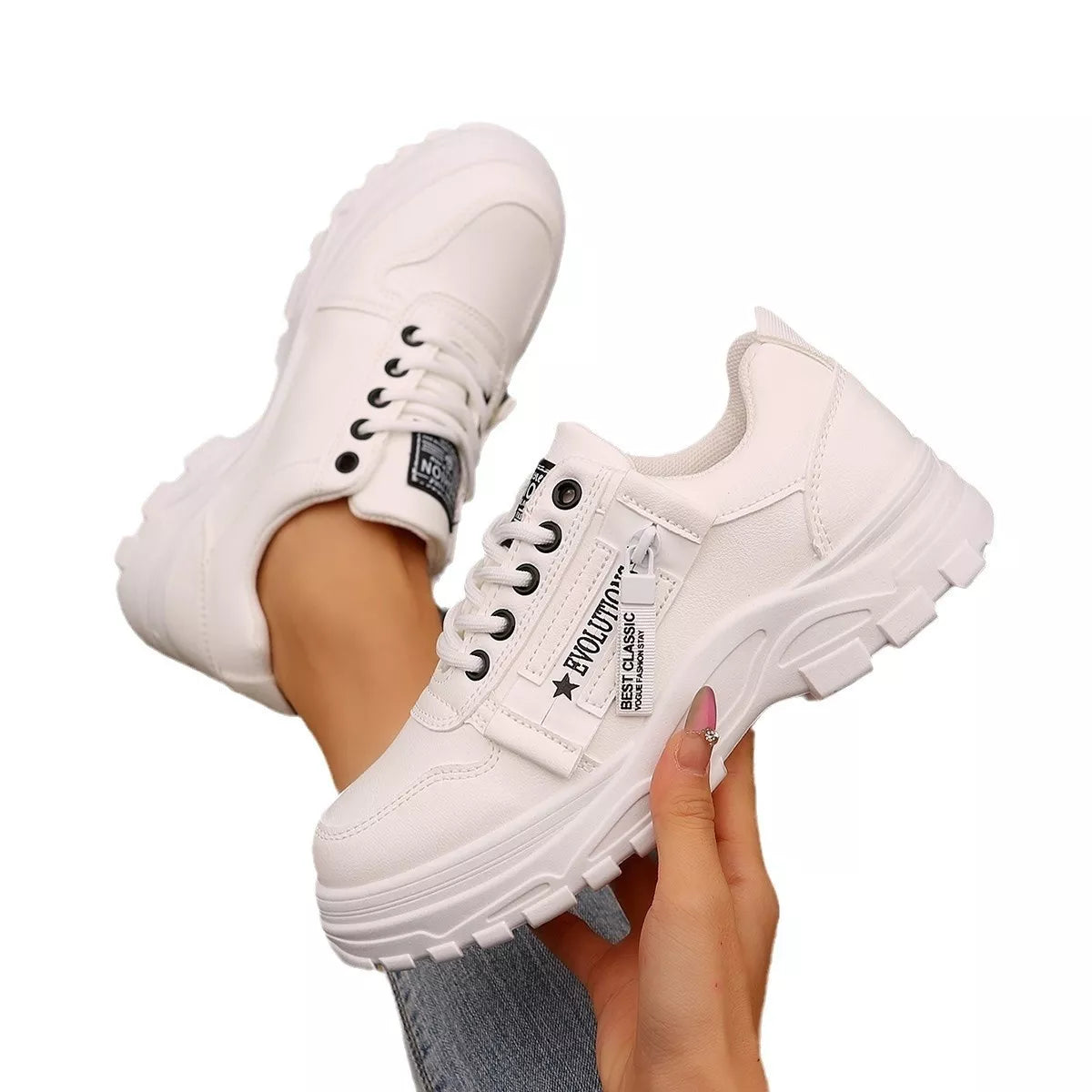 Lace Up Round Toe Athletic