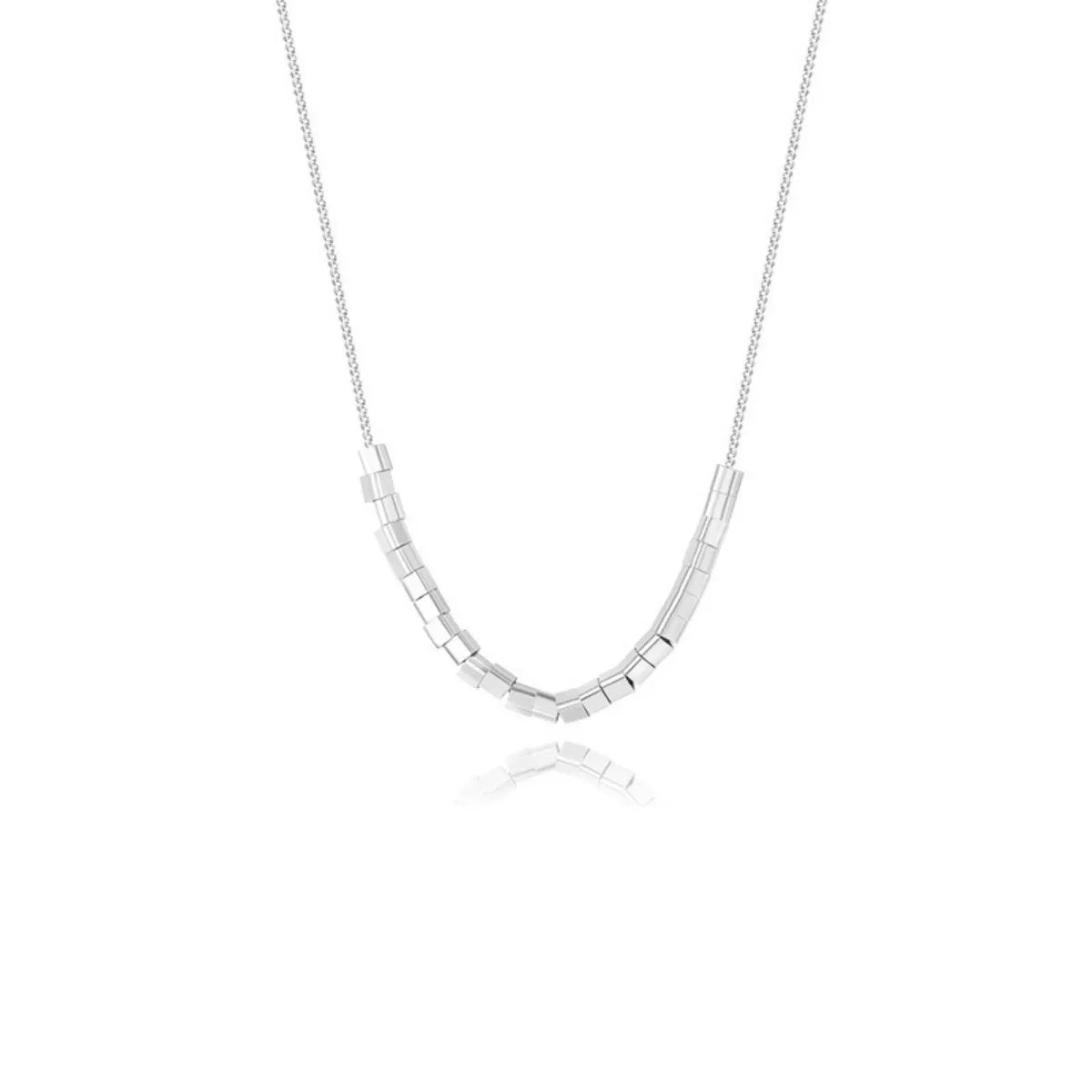 925 Sterling Silver Cube Necklace