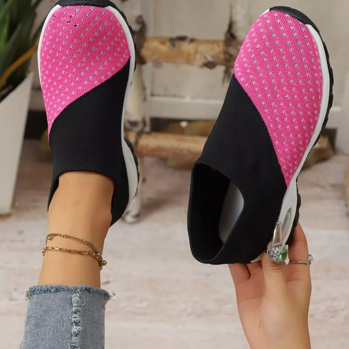 Color Block Mesh Athletic