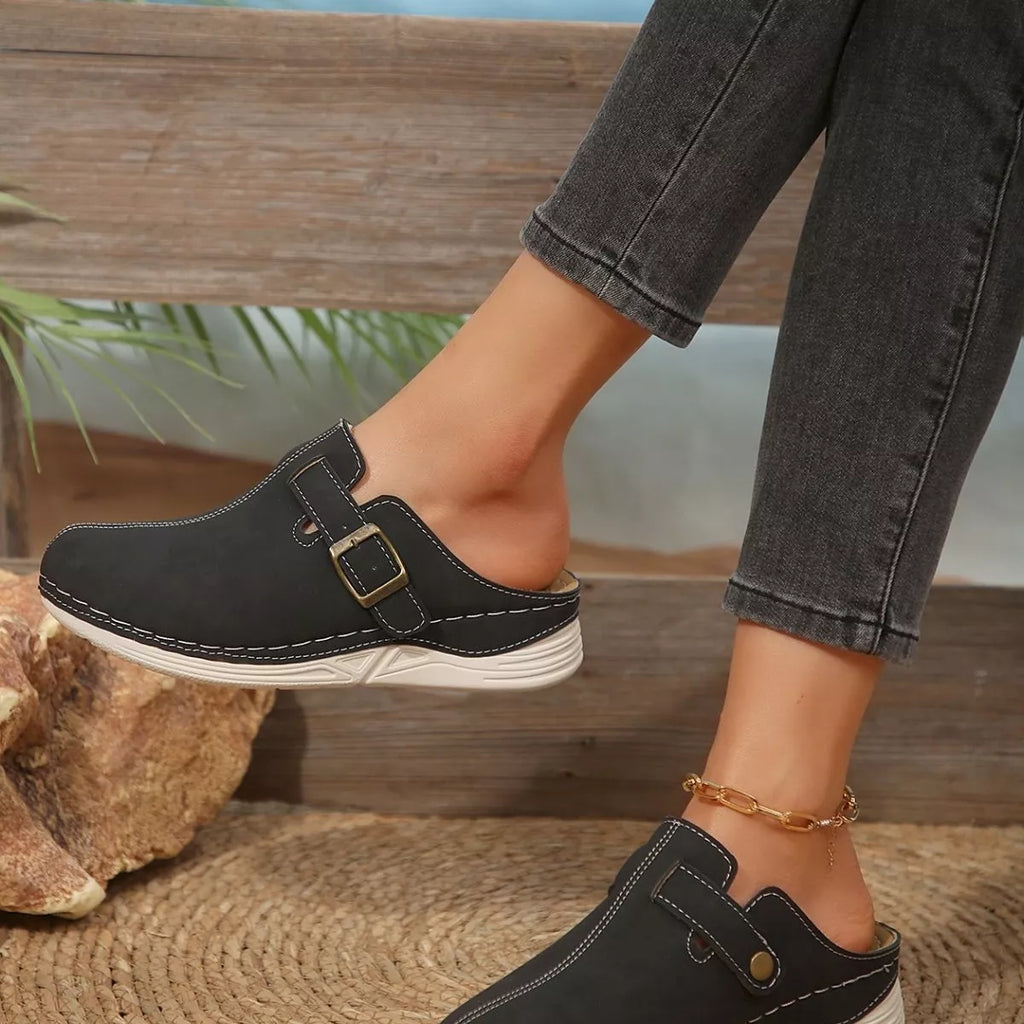 Buckle Accent Slip-Ons