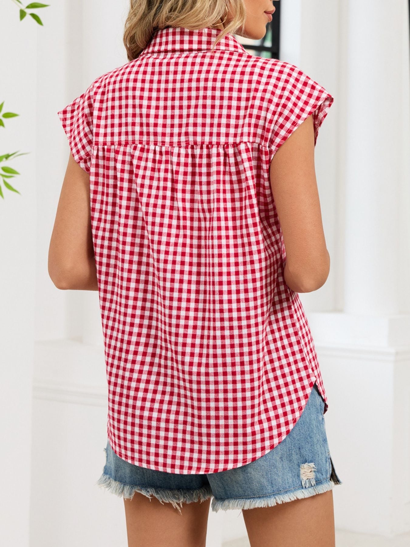 Gingham Button-Down Shirt
