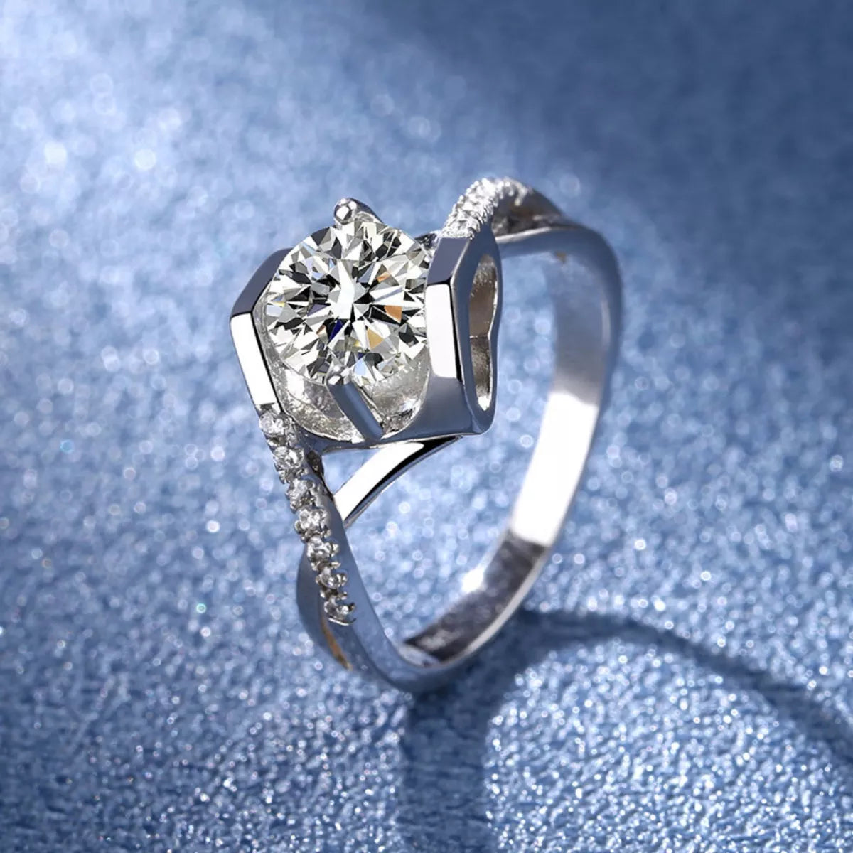 1 Carat 925 Sterling Silver Moissanite Ring