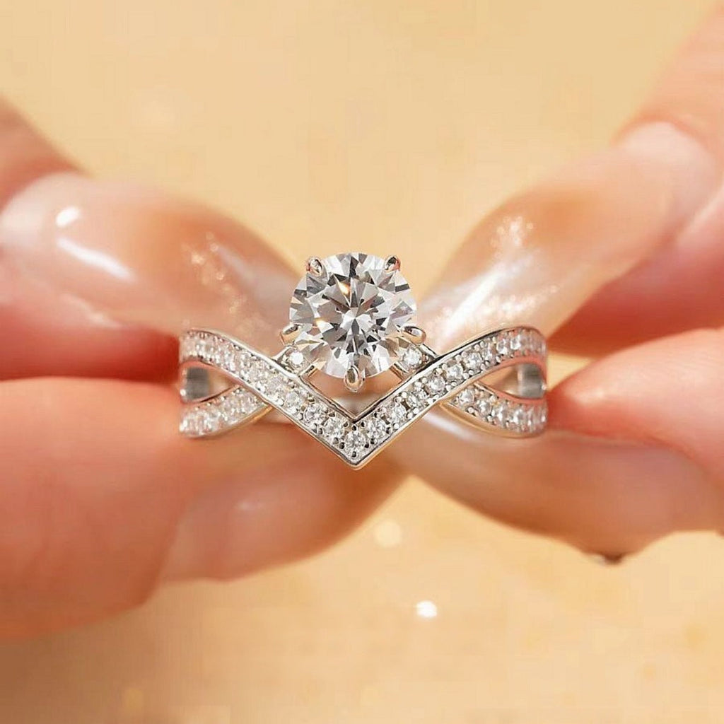 1 Carat Moissanite 925 Sterling Silver Ring