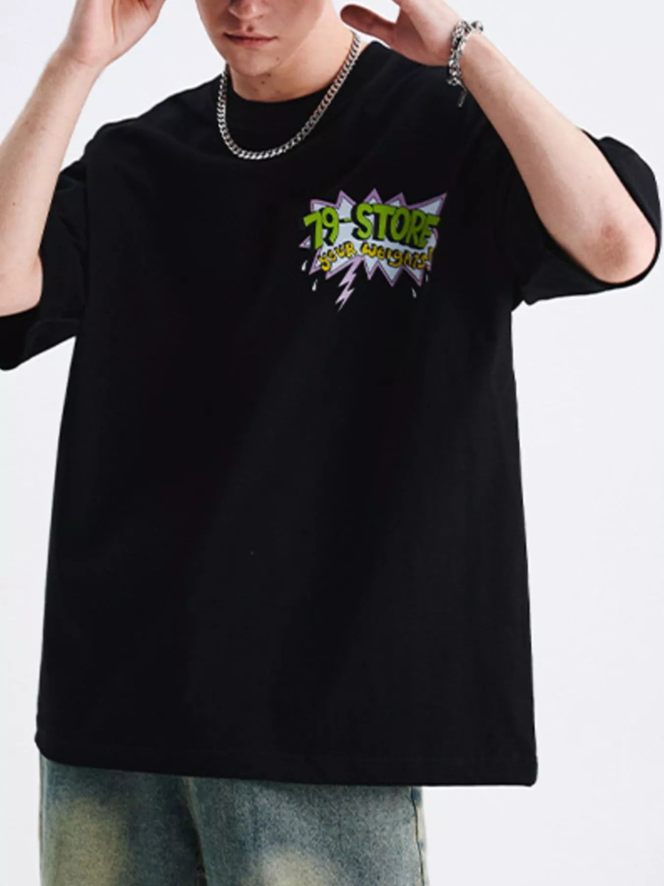 Men's Graphic Round Neck Short Sleeve T-Shirt