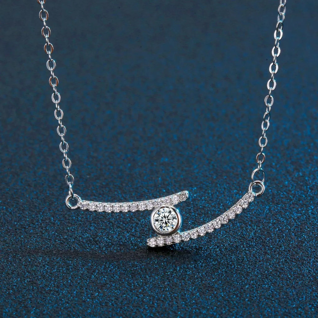 1 Carat Moissanite 925 Sterling Silver Necklace