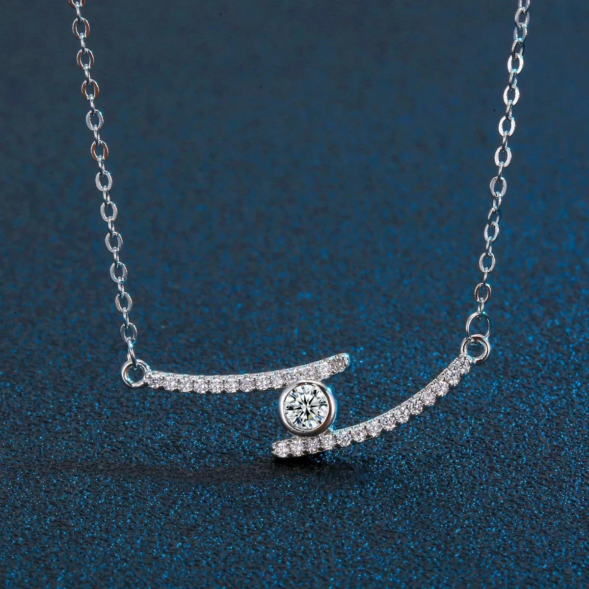 1 Carat Moissanite 925 Sterling Silver Necklace
