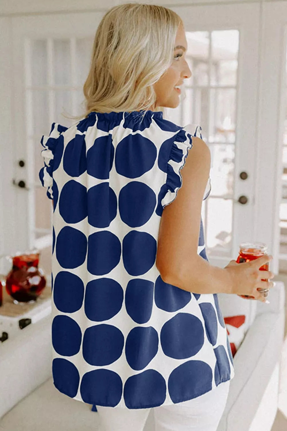 Polka Dot Ruffled Cami