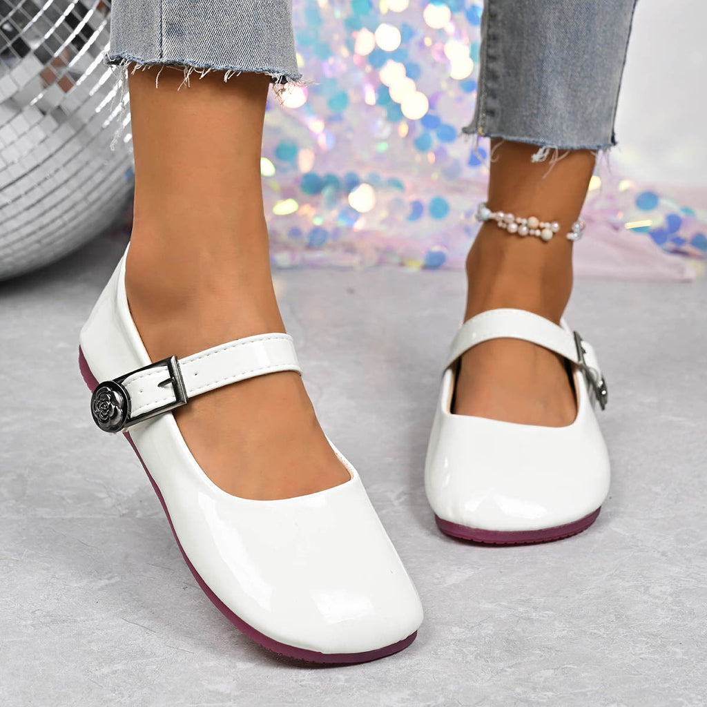 Buckle Strap Mary Jane Loafers