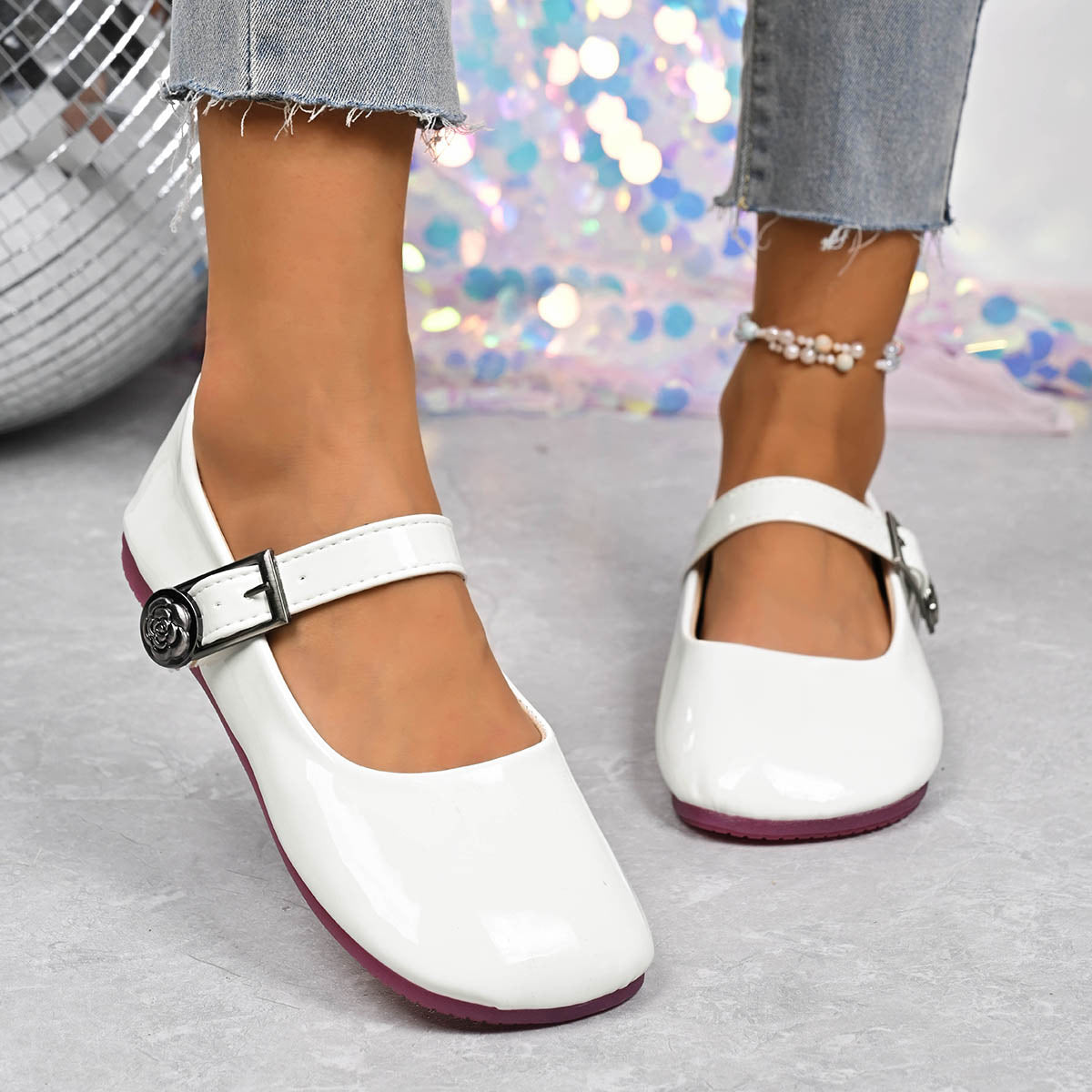 Buckle Strap Mary Jane Loafers