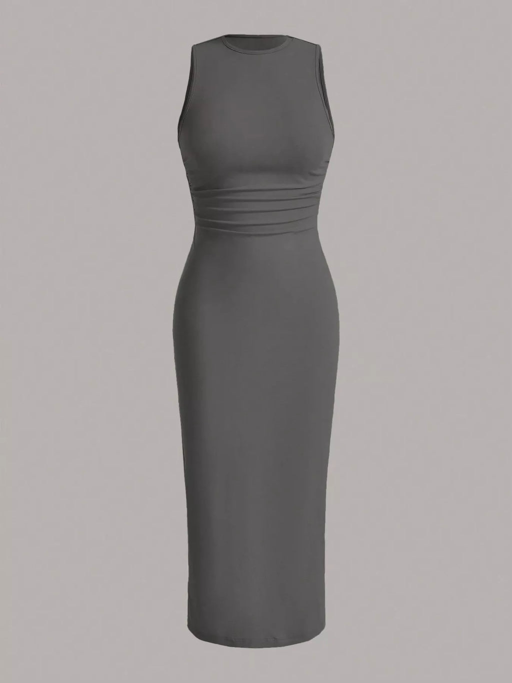 Sleeveless Round Neck Midi Dress