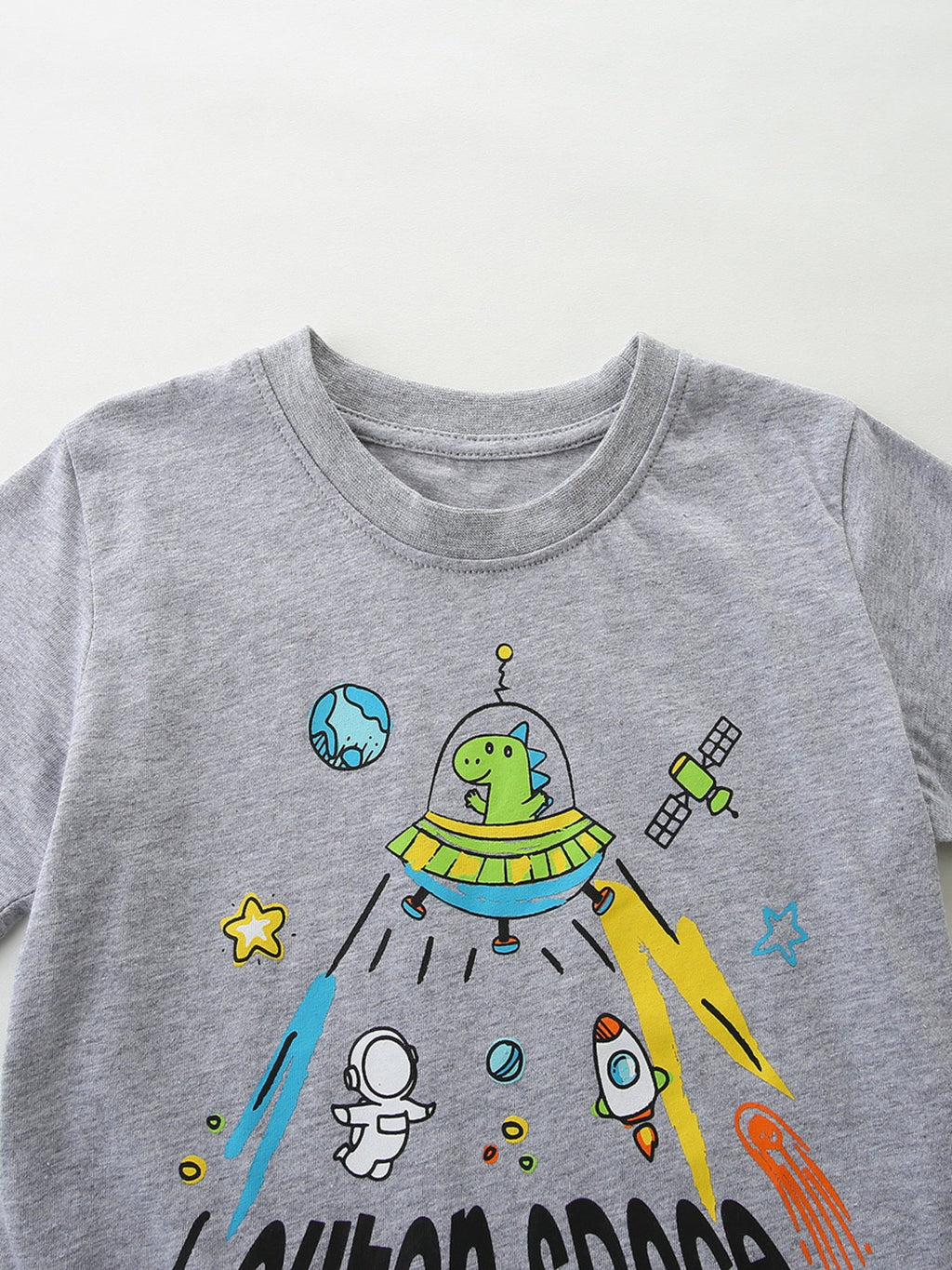Children's Outer Space Graphic Short Sleeve T-Shirt