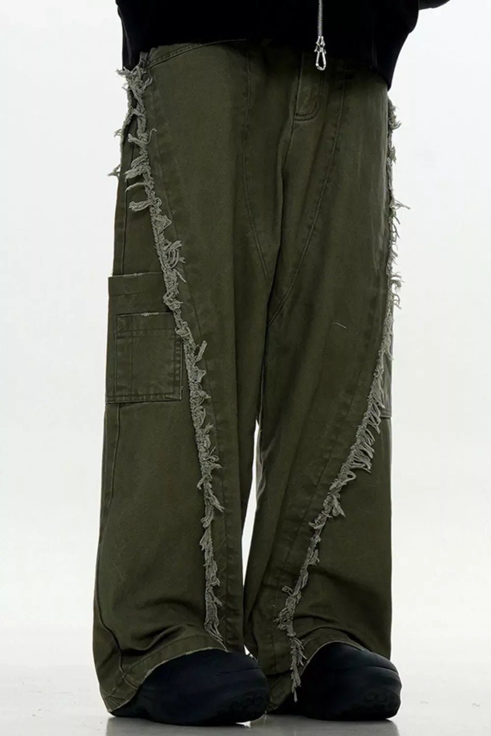 Men's Fringe Wide Leg Pants