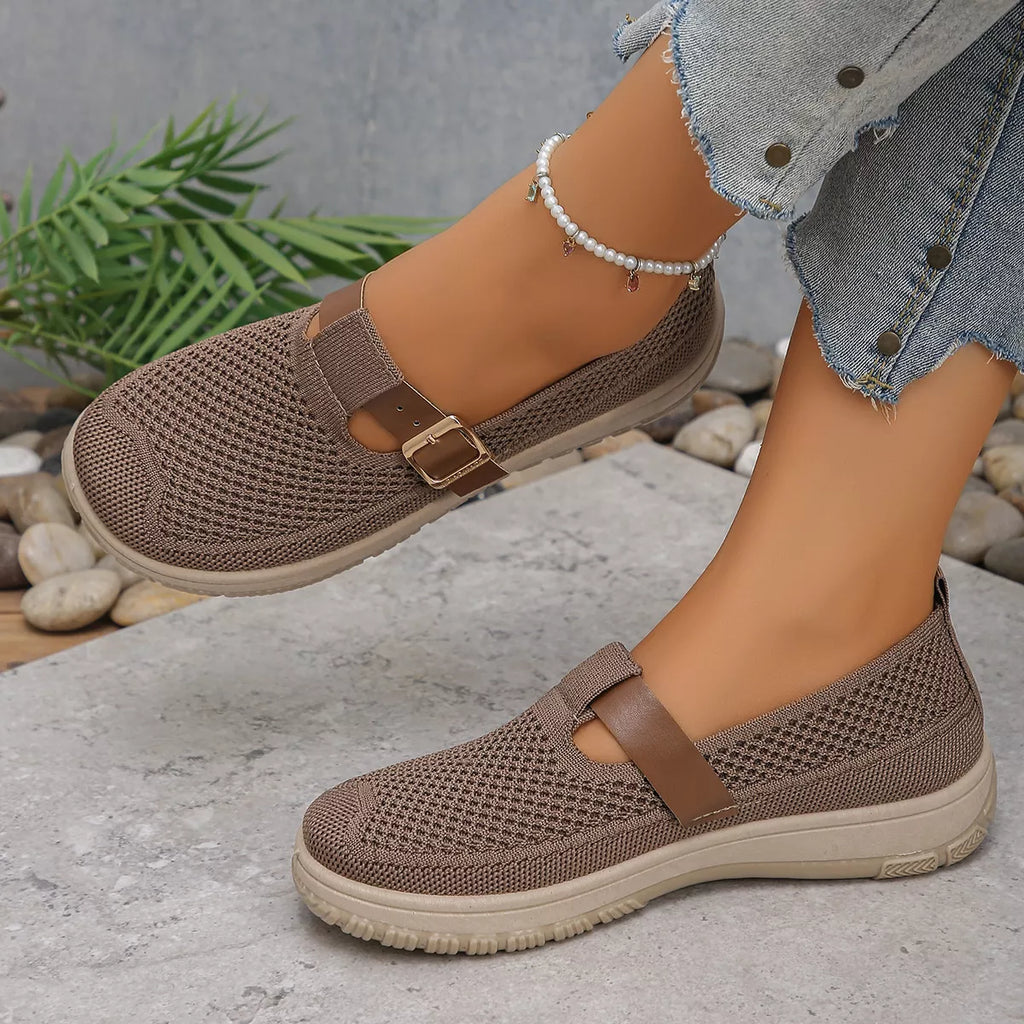 Round Toe Platform Slip-Ons