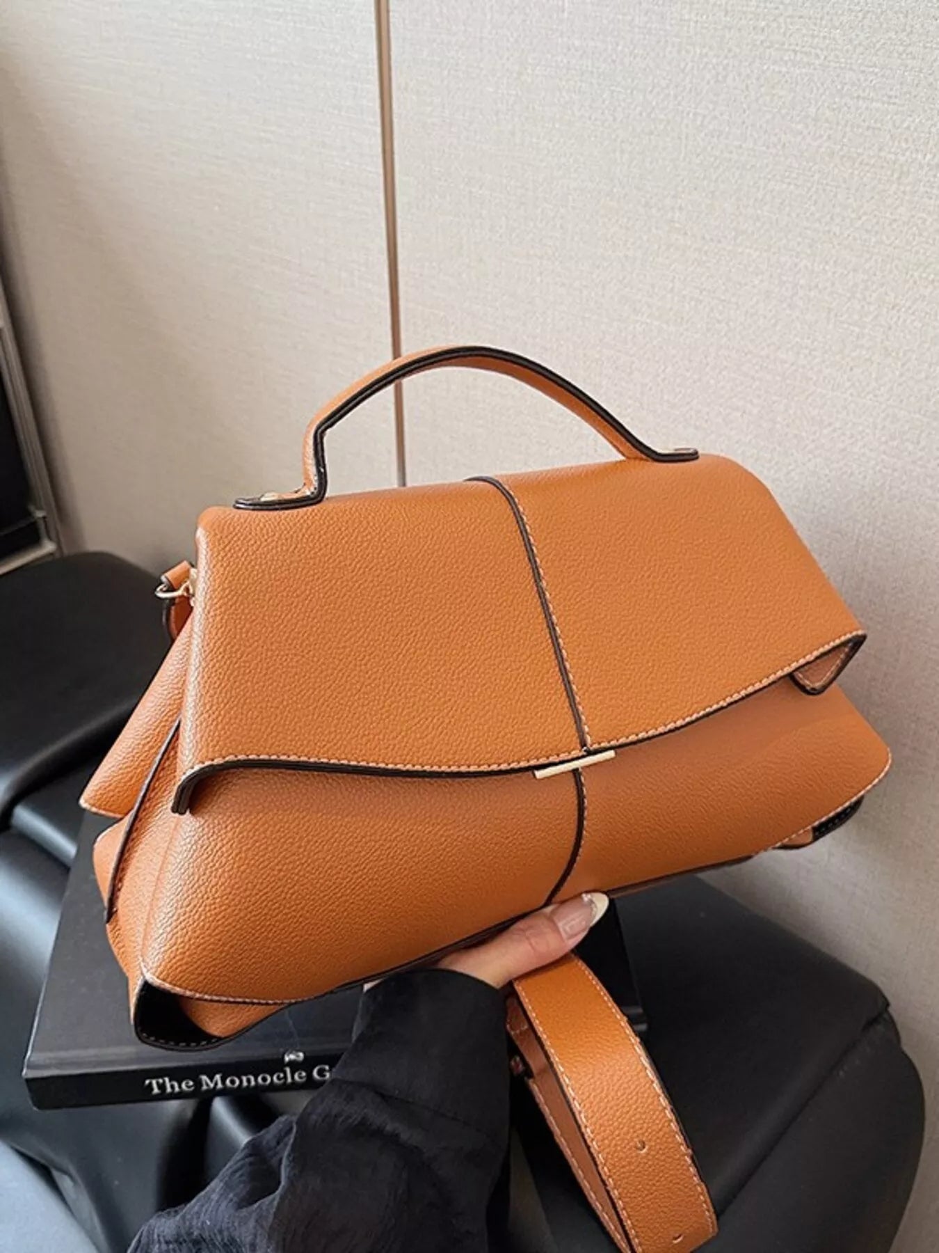 Geometric Flap Shoulder Bag