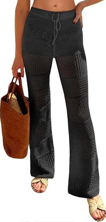 🌴 Boho Crochet Knit Beach Cover-Up Pants