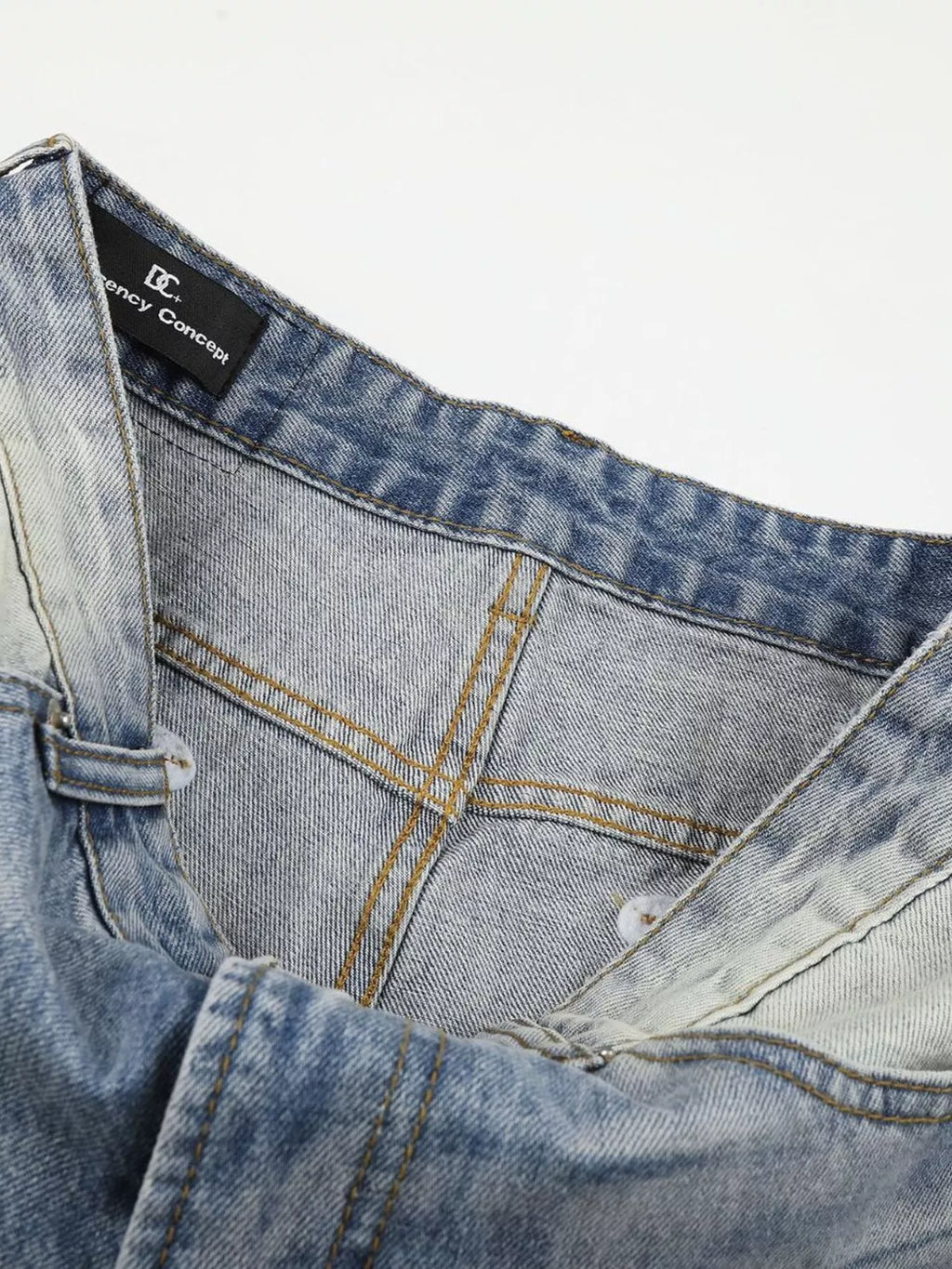 Men's Washed Wide Leg Jeans