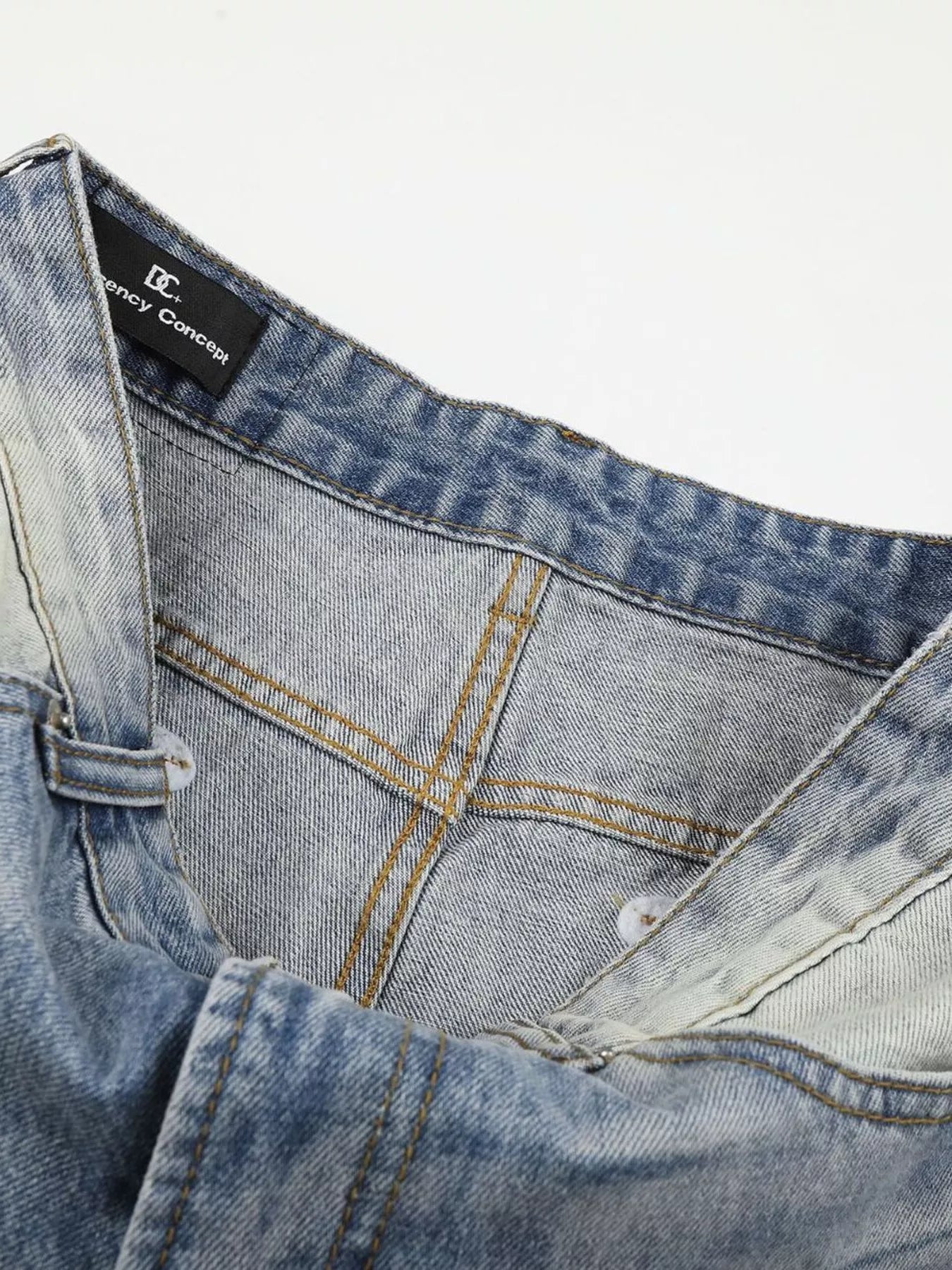 Men's Washed Wide Leg Jeans