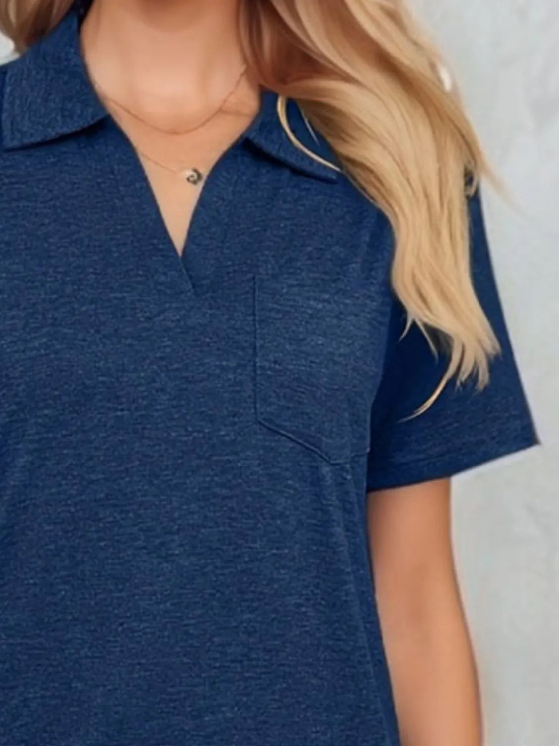 Johnny Collar Short Sleeve Top