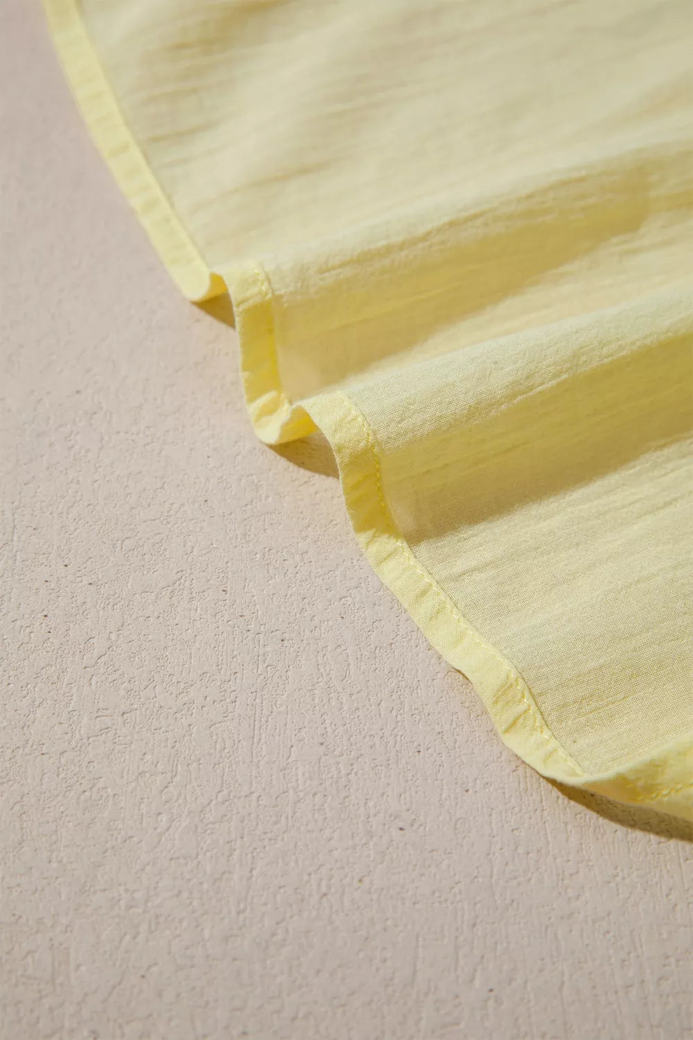 V Neck Ruffle Trim Sleeveless Shift Top