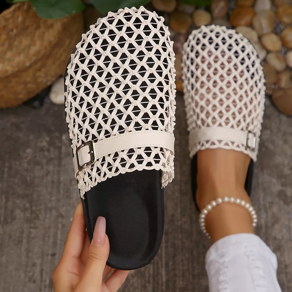 Breathable Buckle Decor Sandals