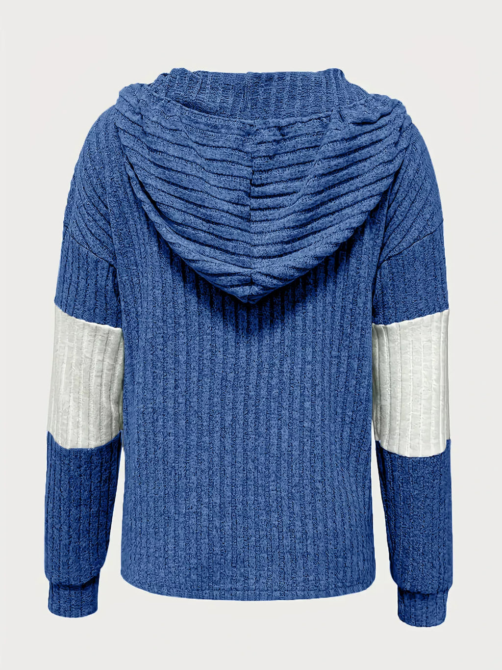 Color Block Drawstring Long Sleeve Hoodie