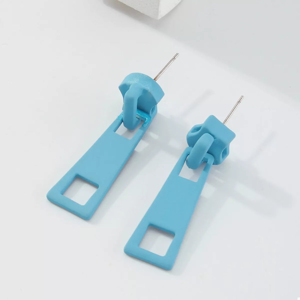 Colorful Zipper Drop Earrings