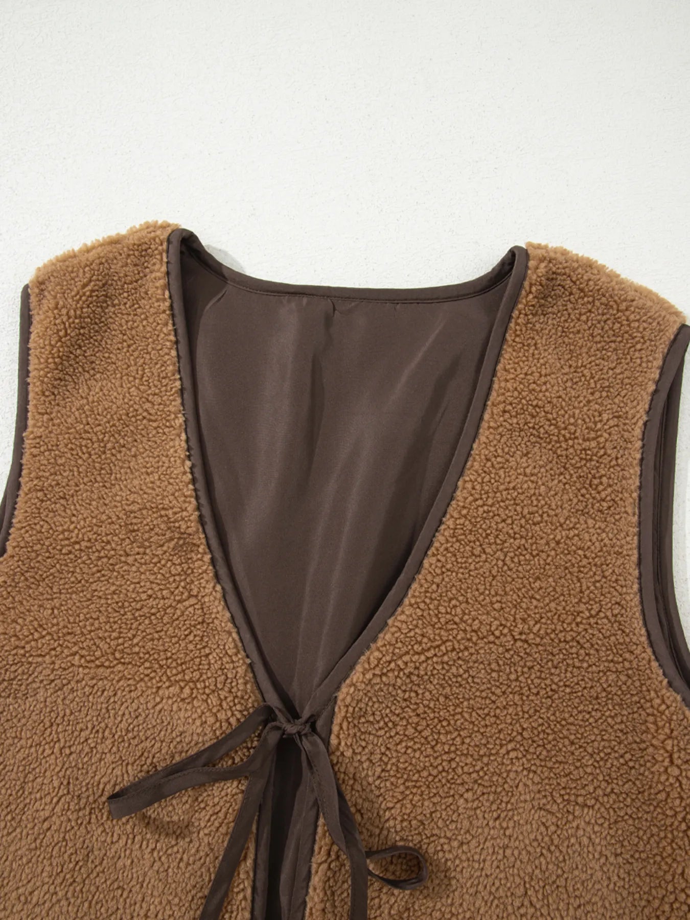 Double Tied Front Vest Coat