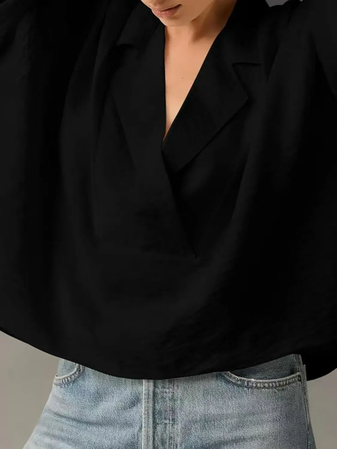 Collared Neck Half Sleeve Blouse