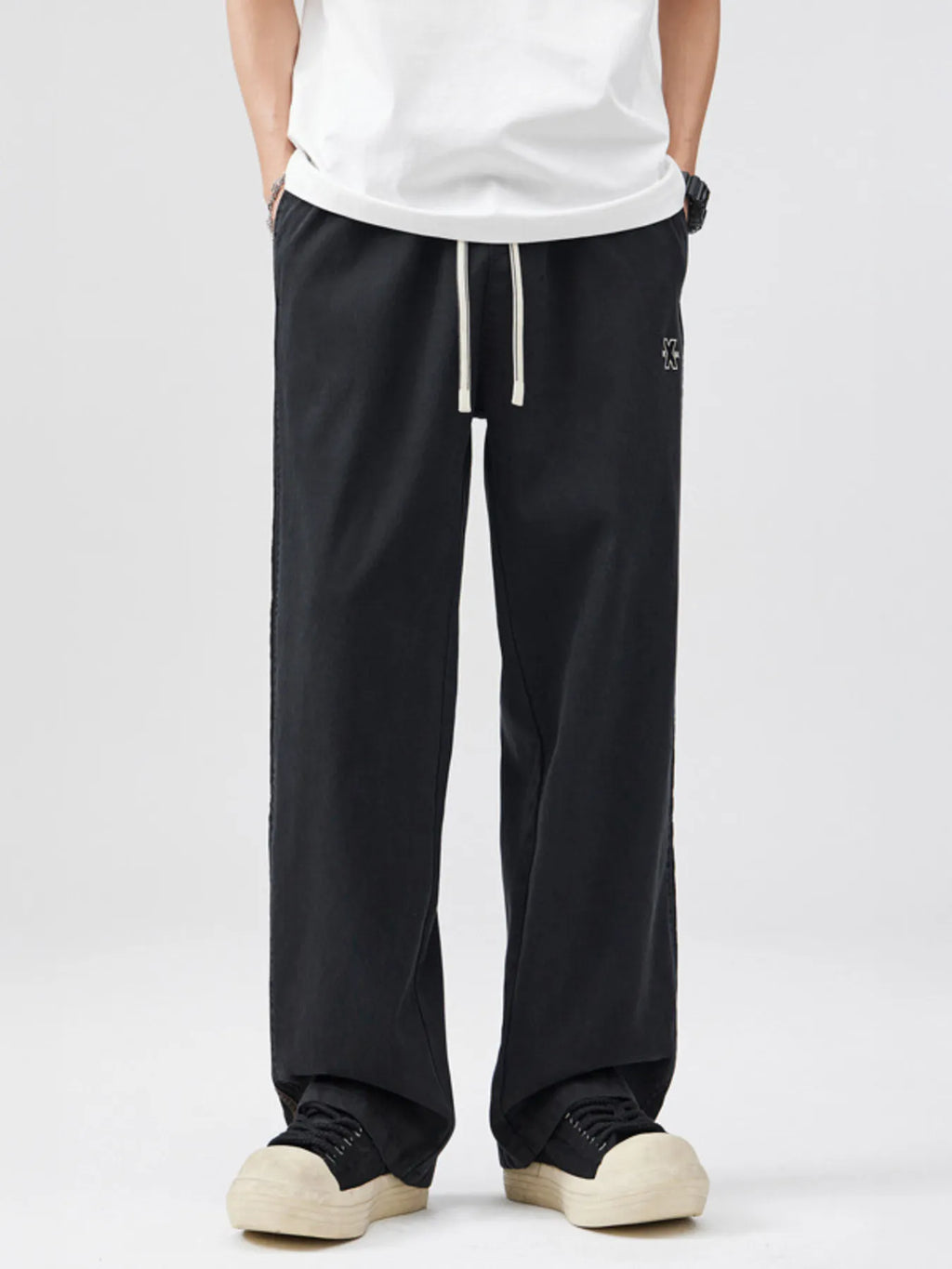 Men's Full Size Drawstring Wide Leg Pants Plus Size