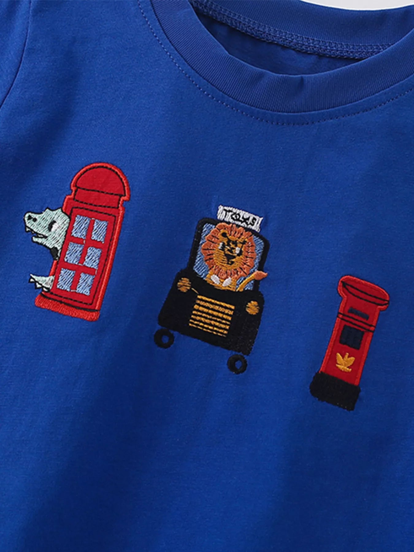 Children's Embroidered Round Neck T-Shirt