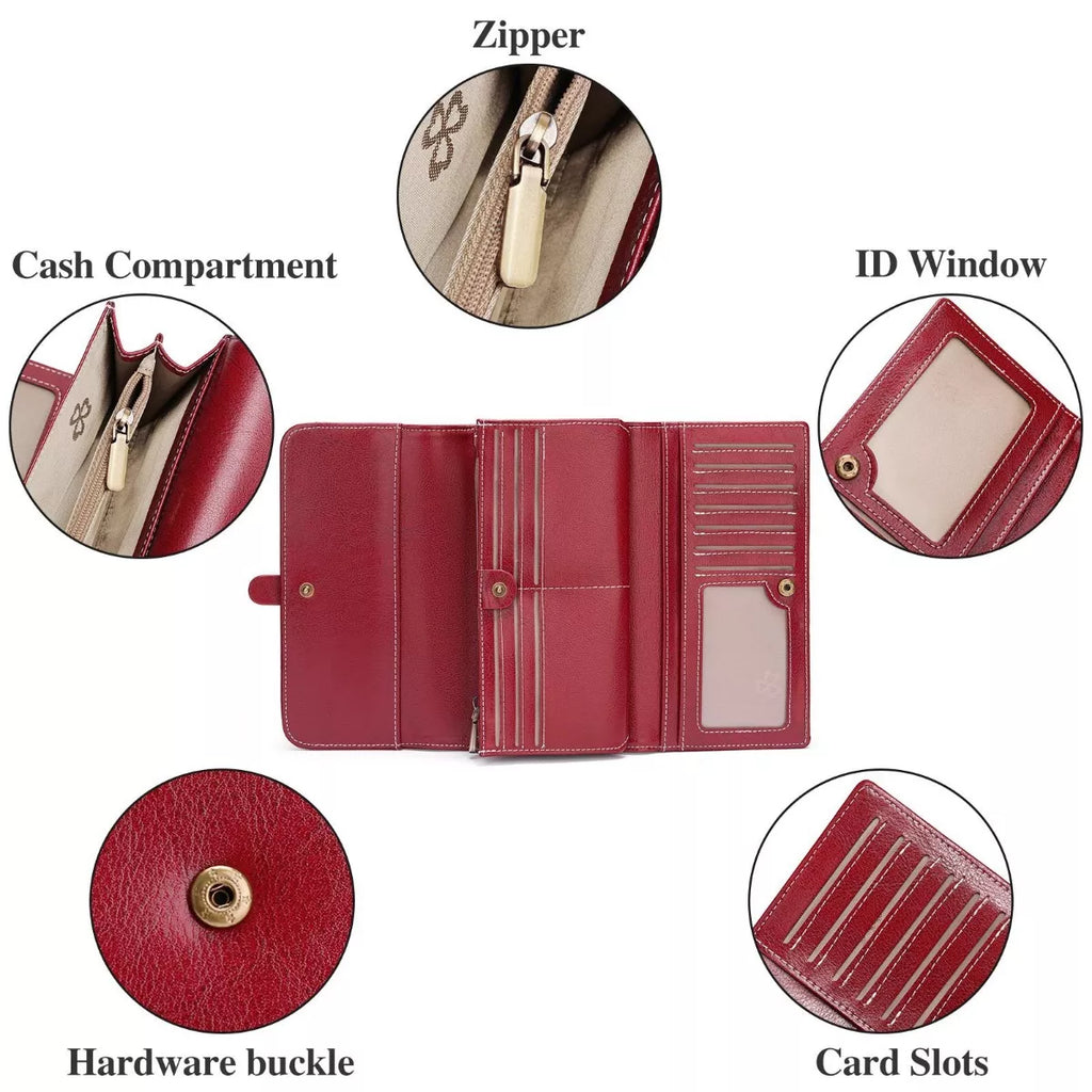 Leather Long Wallet