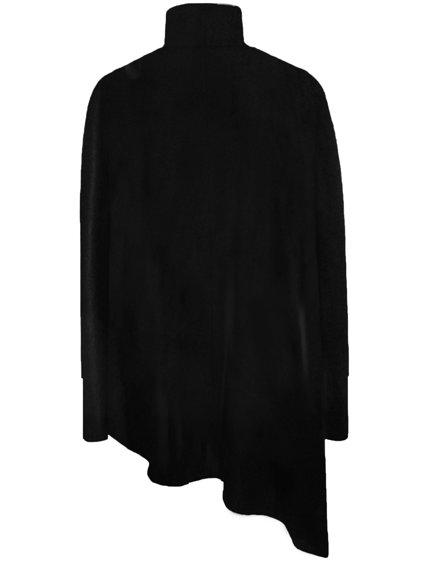 Elegant Turtleneck Asymmetric Hem Top