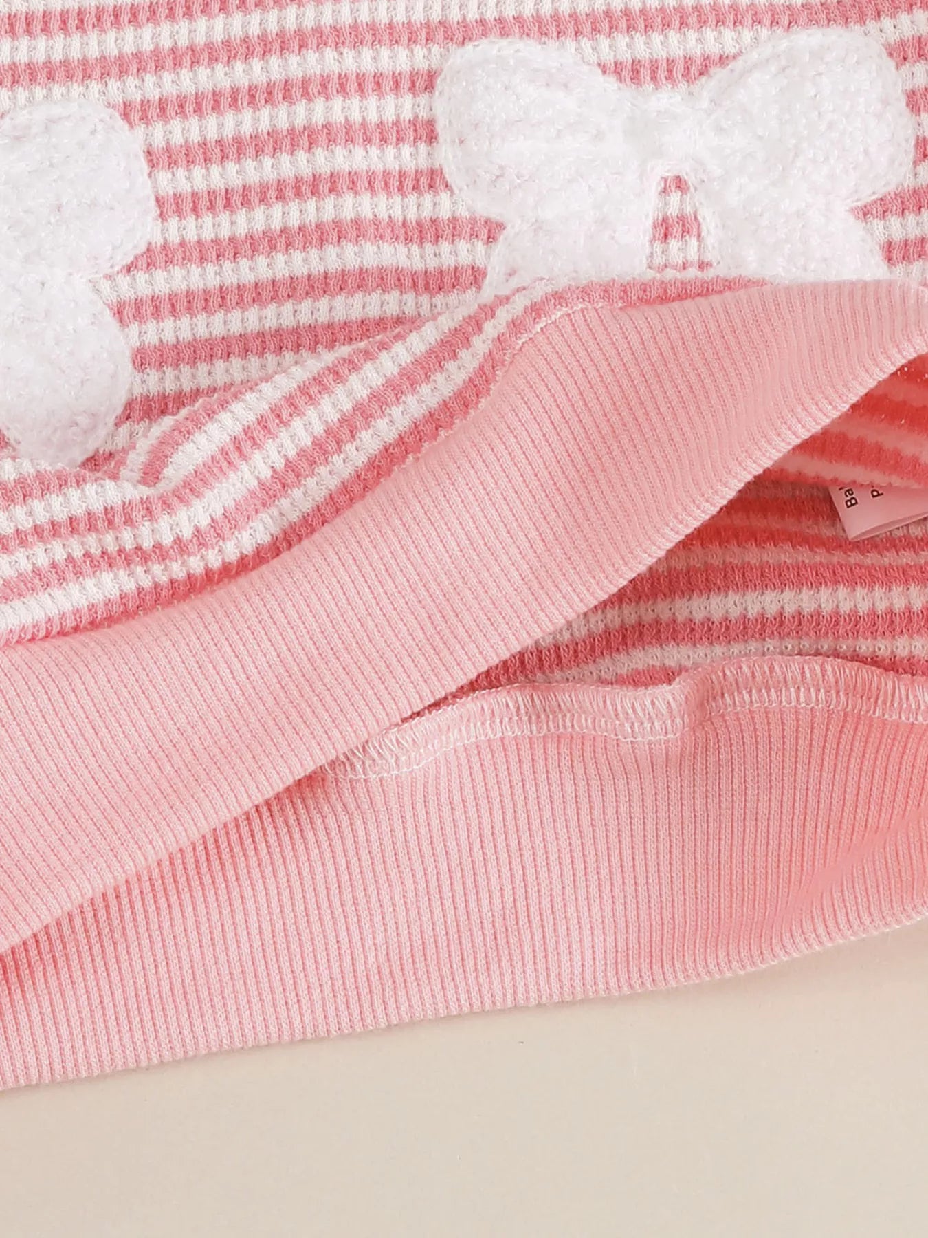 Children's Bow Striped Top and Pants Set