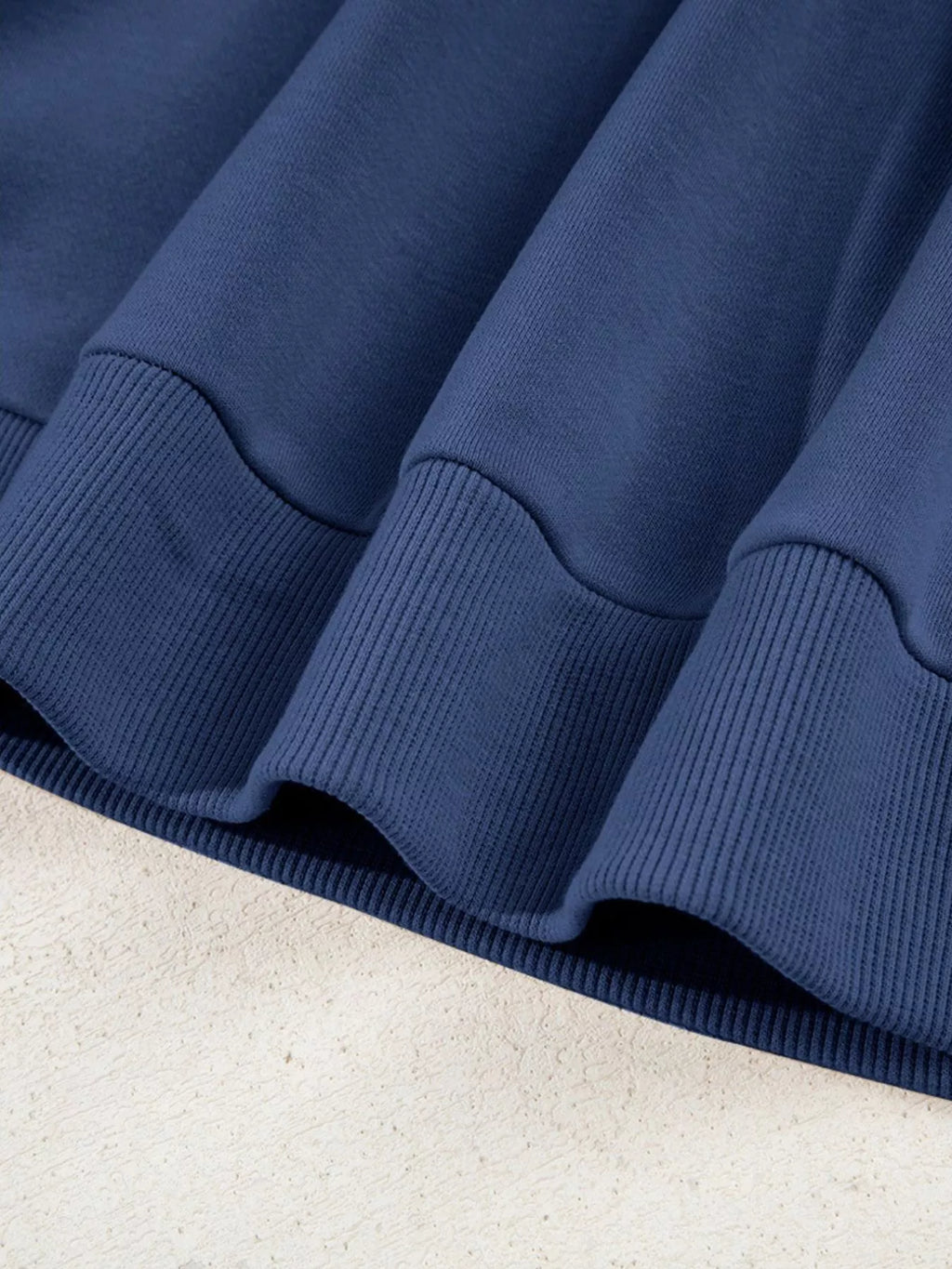 Notched Raglan Sleeve Sweatshirt