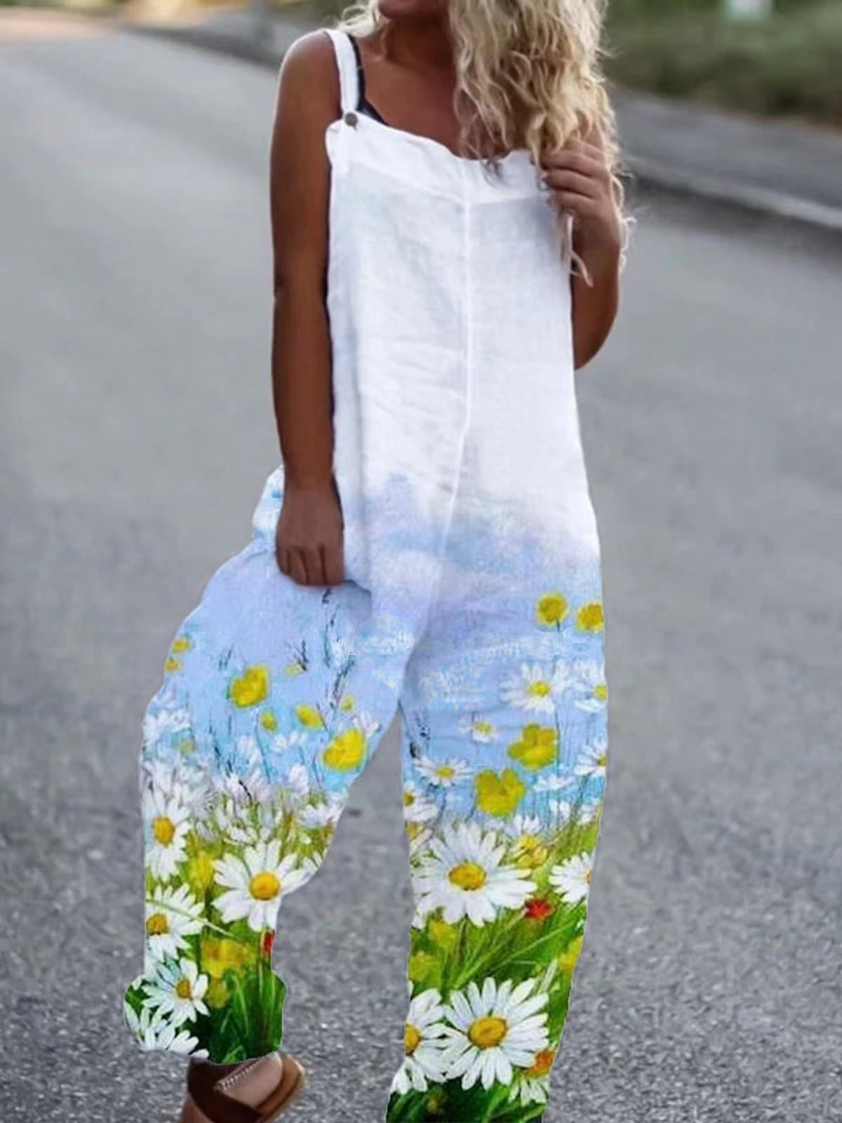 Women’s Butterfly Print Overalls