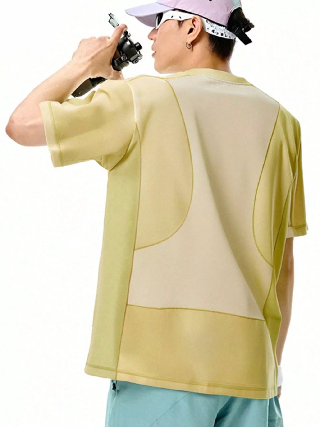 Men's Contrast Stitching Relaxed Fit T-Shirt