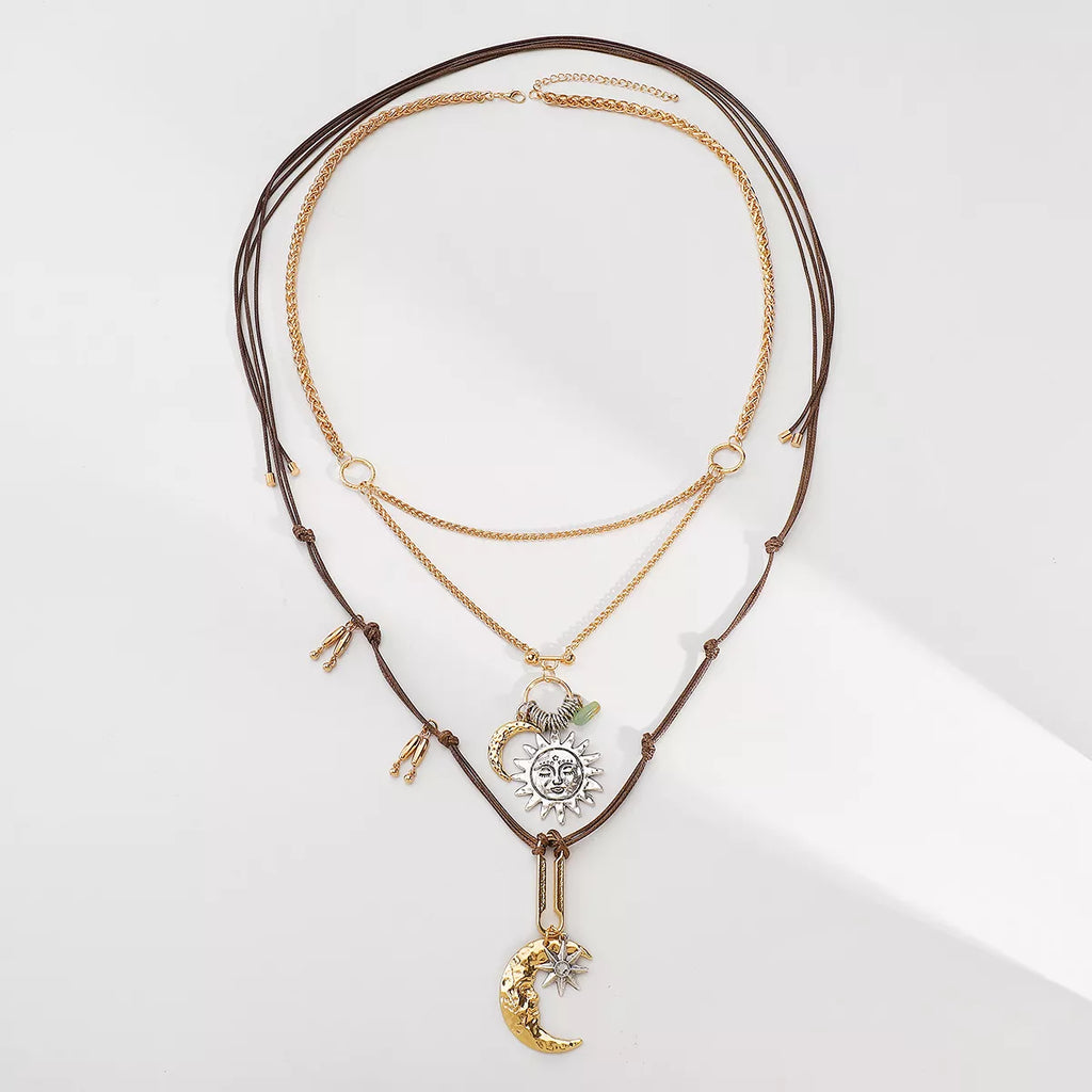 Moon & Sun Pendant Necklace